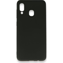 Samsung Galaxy A20 Premium Siyah Silikon Darbe Emici Telefon Kılıfı Ceptecep