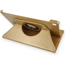 Samsung Galaxy Tab A7 10.4 Kılıf 360 Tablet Deri Kılıf - Gold KOZMIX-969871