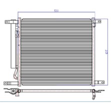 Oris Orıs CCH657018 - Klima Kondenseri Chevrolet Aveo 1.2i-1.4i 05 528×425X18 Oto.-Mek.