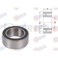 Fortera Universal Klima Bilyası Rulmanı 40X62X24