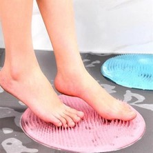 Sinerjim Silikon Fırçalı Banyo Masaj Matı ve  Ayaklar Için Topuk Masaj Paspası -1 Adet Stokta Olan Renk Gönderilir