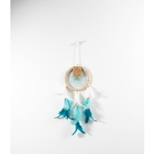 Meya Design Turkuaz Rüya Kapanı – Küçük Boy Bohem Duvar Süsü (13 × 30 Cm)