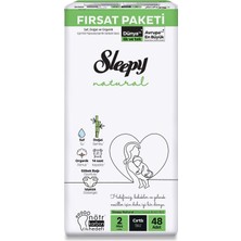 Sleepy Natural Bebek Bezi 2'li Fırsat Paketi 2 Beden 48 Adet