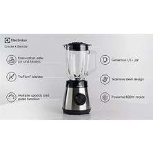 E4TB1-6ST Sürahili | 1.5 Litre Kapasite, Buz Kırıcı, Smoothie, Truflow® Bıçaklar | 800W, Paslanmaz Çelik