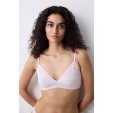 Penti Triangle Lace Pembe Sütyen Gün Boyu Destek Sunan Dantelli Konfor M Beden