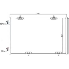 Oris Orıs CPE301016 - Klima Kondenseri P301-CITROEN C-Elysee 1.2 Vti-1.6 Vti-1.6 Hdi 11/12 587×367X16