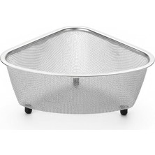 Paslanmaz Çelik Ayaklı Lavabo Içi Çöp Süzgeci – 18X13X10 cm Hijyenik ve Pratik Gider Filtresi, Bulaşık Süngeri ve Tel Organizerli Lavabo Atık Süzgeci