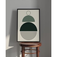Rosa Art Tablo | Ahşap Çerçeveli Tablo | Çerçeveli Poster | Soyut Yarım Daireler ,soyut Tablo