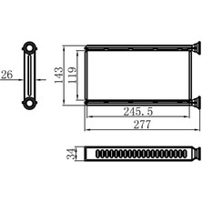 Oris Orıs KMI051026 - Kalorıfer Radyatoru Brazıng L200 12- At/mt Sanzuman 118×255X26