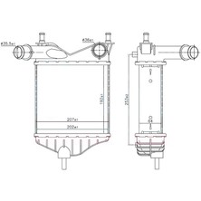 Oris Orıs IFI508064 - Intercooler Brazing Intercooler A/m 192×202X64 Idea 1.3 Mjtd 2004 /punto 1.3 Mjtd 99 96703