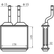 Oris Orıs KOP013032 - Kalorifer Radyatörü Brazing Corsa B 93-00 -Tıgra 94-98 -Combo 145×178X32