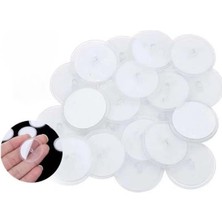 Sinerjim 20 Adet Şeffaf Yuvarlak 3 Cm Çaplı Güçlü Disk Yapışkanlar