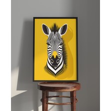 Rosa Art Tablo | Ahşap Çerçeveli Tablo | Çerçeveli Poster | Zebra, Hayvan Temalı Tablo