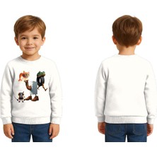 Sedirli Unisex Braınrot Baskılı Çocuk Swaetshirt 3 Iplik Şardonlu