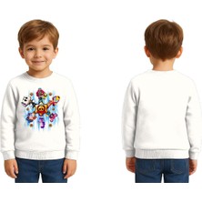 Sedirli Unisex Brawl Stars Baskılı Çocuk Swaetshirt 3 Iplik Şardonlu