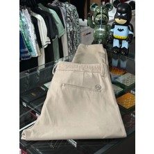 Bej Ithal Jogger Pantalon Modern Tasarım