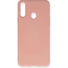 Galaxy A20S Kılıf Nano Içi Kadife Silikon - Pudra