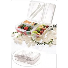 Sinerjim Takeaway Ergonomik Asorti Çatal Bıçaklı Pratik Yoğurt Saklama Kabı