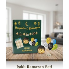 Işıklı Hoşgeldin Ramazan Baskılı Balonu ve Yazılı Ramazan Etkinlik Takvimli Lüks Ramazan Kutulu Seti