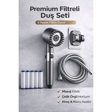 Suvia Filtreli Duş Başlığı Seti | Yüksek Basınç Hissi, Kireç & Klor Azaltıcı, Masaj Etkili, 5 Yedek Filtreli