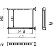 Oris Orıs KRN014026 - Kalorifer Radyatörü Brazing Fluence 1.5 Dci Mgn Iıı 08 144×193X26 Oto.-Mek.