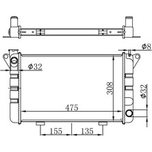 Oris Orıs MRN169034 - Radyatör R12 Tl-Tx-Stw-Toros 475×304X42 Alüminyum