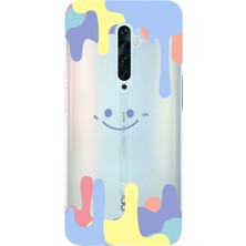 Manitoba Oppo Reno 2z Uyumlu Baskılı Yumuşak Silikon Şeffaf Telefon Kılıfı