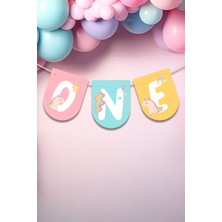 Niksy Design One Unicorn Temalı Banner Parti Süsü