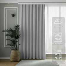 Groster Spor  Açık Gri Blackout, Işık Güneş Geçirmez Karartma Perde Güneşlik, Fon Perde Pilesiz  [enxboy]