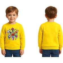 Sedirli Unisex Brawl Stars Baskılı Çocuk Swaetshirt 3 Iplik Şardonlu