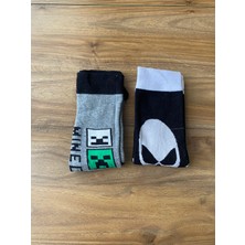 Nexa Doğaltaş Oyun & Kurukafa Desenli Kolej Çorap (2’li Set)