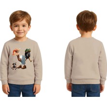 Sedirli Unisex Braınrot Baskılı Çocuk Swaetshirt 3 Iplik Şardonlu