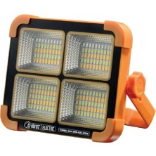 Nuit Concept Horoz Turbo Solar Projektör Kamp Piknik Dış Mekan Lambası 3 Farklı Işık Telefon Şarj Eder