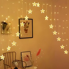 4 Metre LED Işık 14'lü Çapraz Yıldız Işık Zinciri Dekoratif Fişli Aydınlatma Ev Dekorasyonu Süsleme Salon Oda Merdiven Balkon Için Yılbaşı Eğlence Doğum Günlerine Özel Aydınlatma