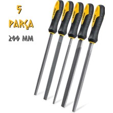 Sgs Saplı Büyük Eğe Seti Ahşap ve Metal 200 Mm. - 5 Farklı Parça