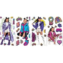 RMK5186SCS That Lay Peel And Stick Duvar Çıkartmaları, Turuncu, Sarı, Yeşil, Mavi, Mor, Pembe, Siyah, Kahverengi, Beyaz