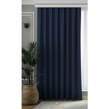 Groster Spor Lacivert Blackout, Işık Güneş Geçirmez Karartma Perde Güneşlik, Fon Perde Pilesiz  [enxboy]