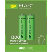 Go İthalat Gp Recyko 1300MAH Aa Şarjlı Kalem Pil 132C133  2li Kart (784)