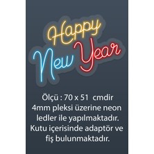 Happy New Year Neon Tabela 70 cm