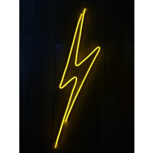 Sarı Şimşek Neon LED Tabela