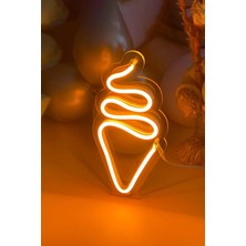 Dondurma Model Neon LED Işıklı Masa Lambası, 9X20CM