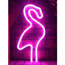 Neon Duvar Yazısı "flamingo" Neon Tabela 50X25CM