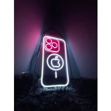 Iphone Apple Neon Tabela Neon LED Işıklı Tablo 60 X30 cm