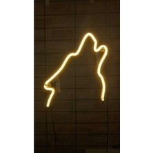 Bozkurt Neon LED Dekoratif Aydınlatma 24 x 22 cm 3D Plastik Gövde. Adaptör Dahil. Tak Fişe Çalıştır
