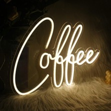 Neon Duvar Yazısı "coffee" Neon Tabela 30X20CM