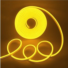 12V Amber Neon LED 1 Metre Fişli Esnek Neon LED Aydınlatma Tak-Çalıştır Neon Şerit LED