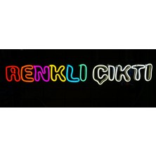 Renkli Çıktı Neon LED Tabela Kırtasiye Fotokopi 60 cm