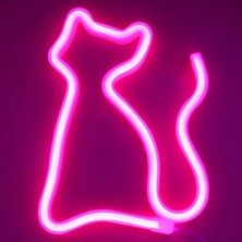 Kedi Neon Tabela / Cat Neon Sign 30 X25 cm