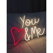 Söz Nişan Organizasyon You Me Neon Tabela Neon LED Işıklı Tablo 50 x 30 cm
