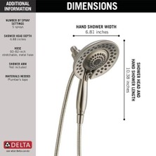58569-SS25-PK IN2ITION Hssh 2,5 Gpm 5 Ayar Kombo, Su Akışı, Paslanmaz